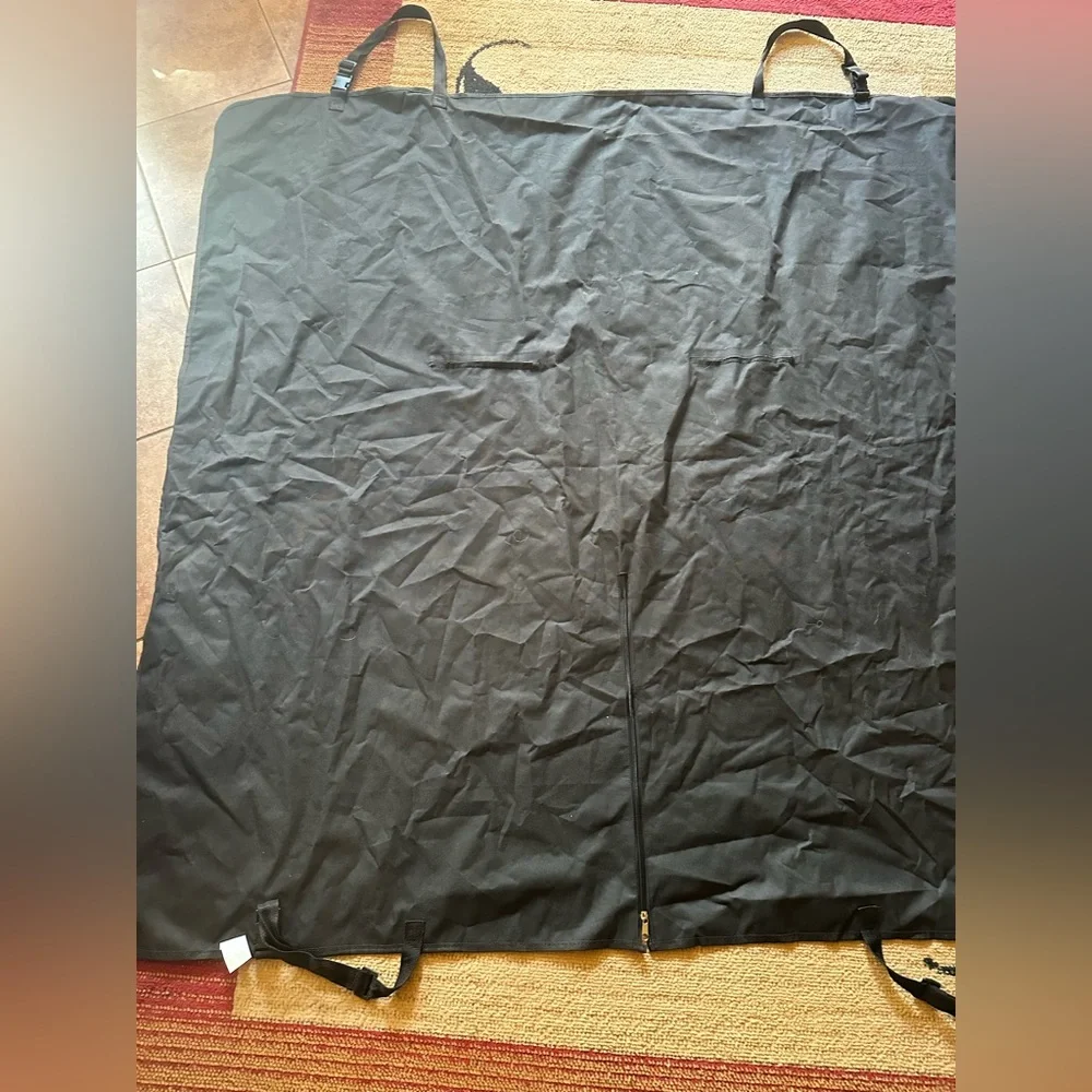 Car hammock seat cover black dog pet travel